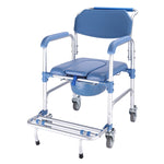 Sedile WC con ruote in lega di alluminio per anziani