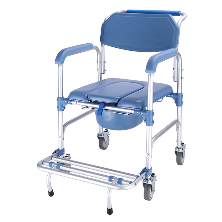 Sedile WC con ruote in lega di alluminio per anziani