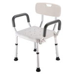 Sedia da bagno in lega di alluminio con schienale