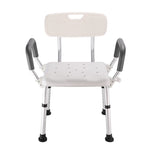Sedia da bagno in lega di alluminio con schienale