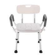 Sedia da bagno in lega di alluminio con schienale per donna anziana/incinta, Bath Chair