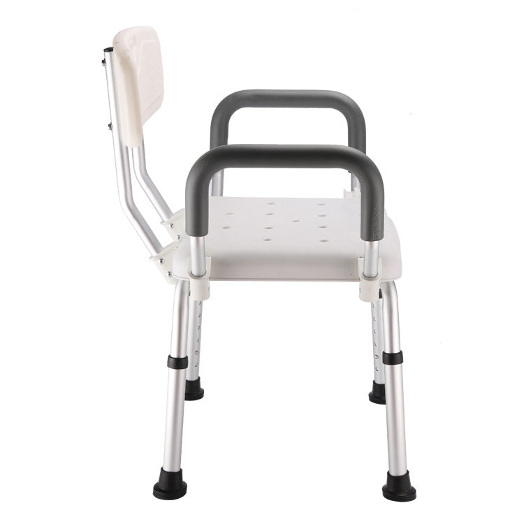 Sedia da bagno in lega di alluminio con schienale