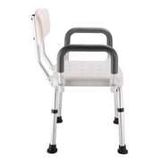 Sedia da bagno in lega di alluminio con schienale per donna anziana/incinta, Bath Chair