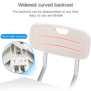 Sedia da bagno in lega di alluminio con schienale per donna anziana/incinta, Bath Chair