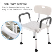 Sedia da bagno in lega di alluminio con schienale per donna anziana/incinta, Bath Chair