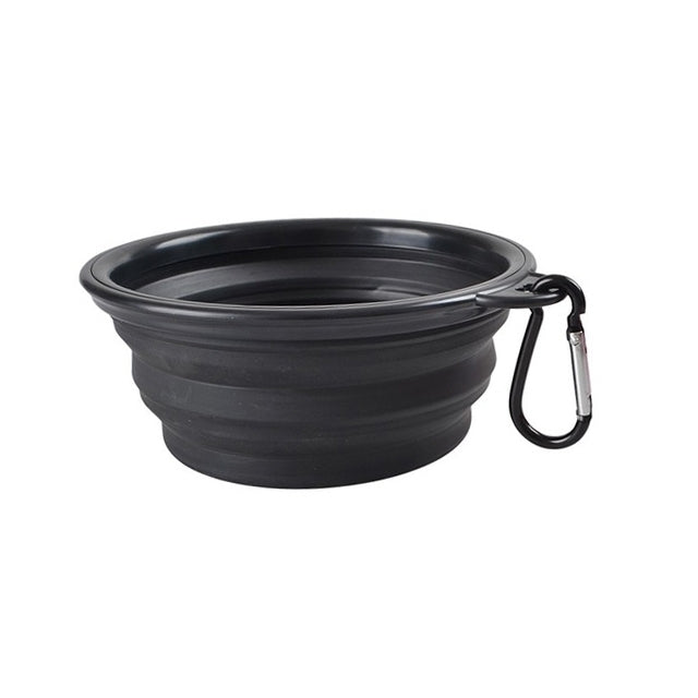 Ciotola da viaggio pieghevole per animali domestici portatile Ciotola da viaggio per cuccioli in silicone per acqua, consegna colore casuale, diametro della ciotola: 13 cm