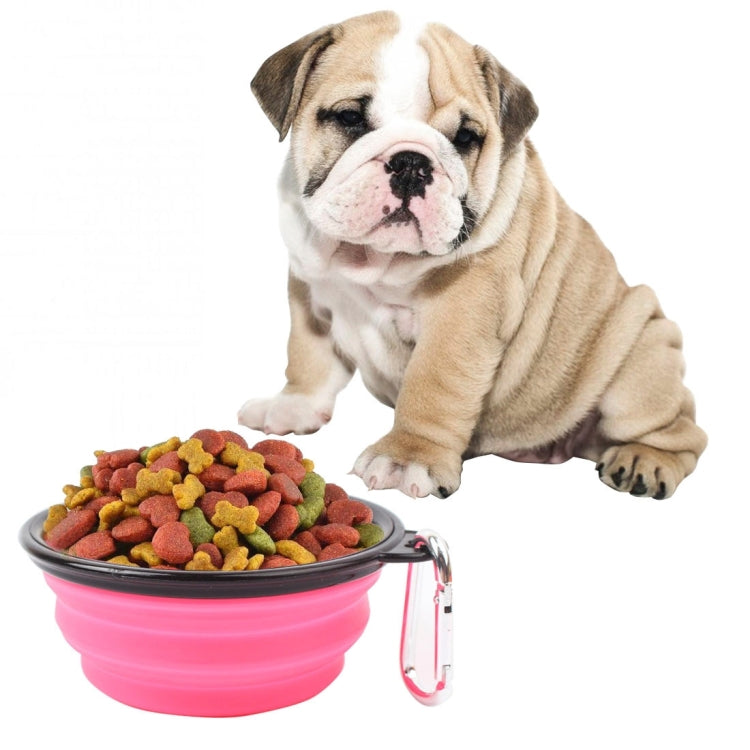 Ciotola da viaggio pieghevole per animali domestici portatile Ciotola da viaggio per cuccioli in silicone per acqua, consegna colore casuale, diametro della ciotola: 13 cm