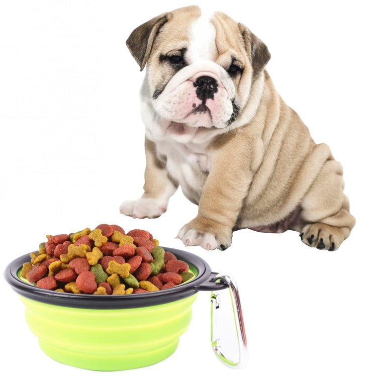Ciotola da viaggio pieghevole per animali domestici portatile Ciotola da viaggio per cuccioli in silicone per acqua, consegna colore casuale, diametro della ciotola: 13 cm