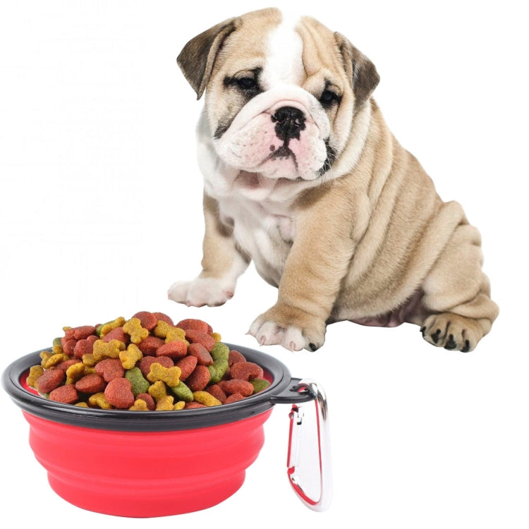 Ciotola da viaggio pieghevole per animali domestici portatile Ciotola da viaggio per cuccioli in silicone per acqua, consegna colore casuale, diametro della ciotola: 13 cm