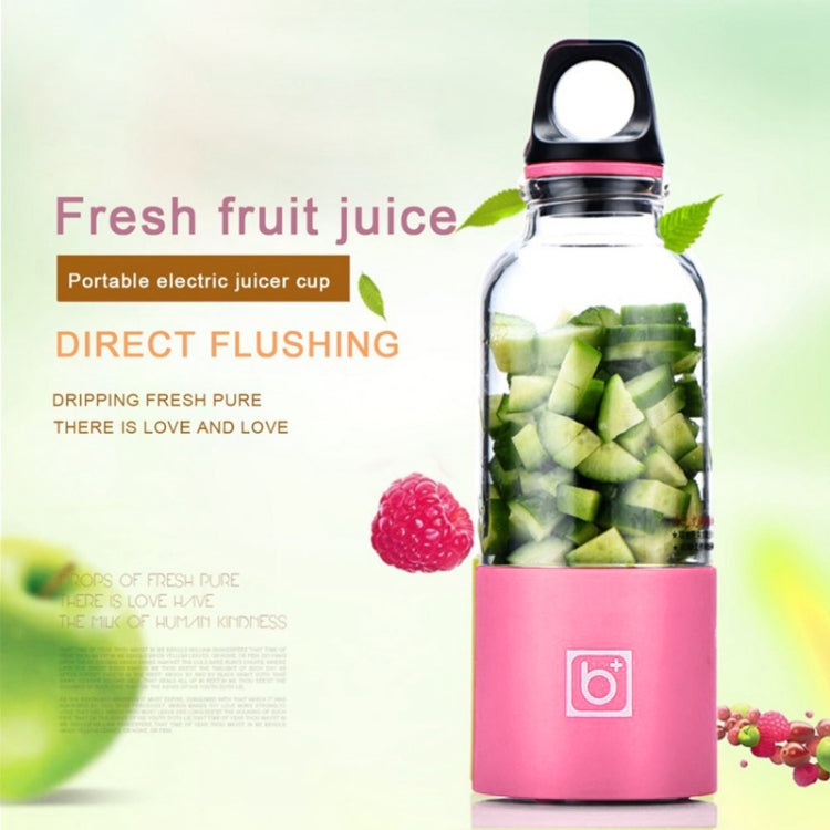 Bingo 500 ml Mini portatile USB ricaricabile spremiagrumi elettrico tazza spremiagrumi frullatore, 22000 giri al minuto, 2 Blade Head Pink, 2 Blade Head Green, 2 Blade Head Blue, 2 Blade Head Purple, 2 Blade Head Red