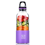 Bingo 500 ml Mini portatile USB ricaricabile spremiagrumi elettrico tazza spremiagrumi frullatore, 22000 giri al minuto, 2 Blade Head Pink, 2 Blade Head Green, 2 Blade Head Blue, 2 Blade Head Purple, 2 Blade Head Red