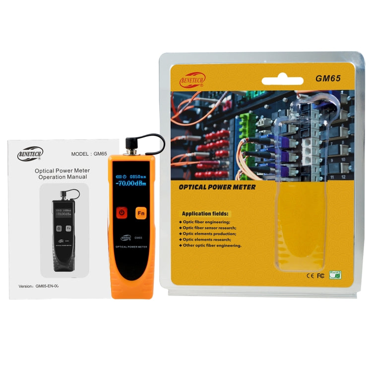 BENETECH GM65 Optical Power Meter Light Source Power Tester