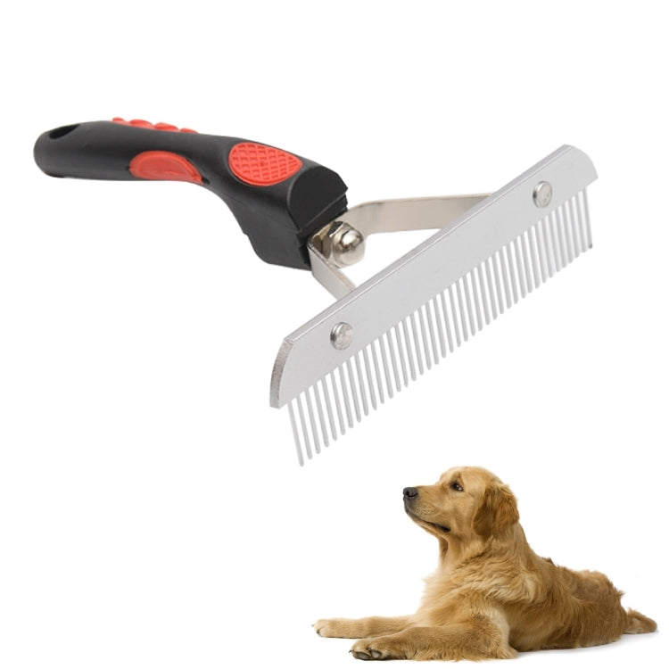 Pettine rastrello in acciaio inox per cani grandi 17x16 cm
