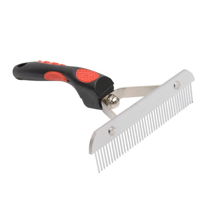 Pettine rastrello in acciaio inox per cani grandi 17x16 cm