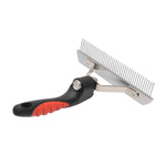 Pettine rastrello in acciaio inox per cani grandi 17x16 cm