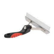 Pettini per cani di grossa taglia Rastrello per toelettatura in acciaio inossidabile Pettine con manico in gomma Spazzola per parrucchiere, Dimensioni: 17,0x16,0 cm, Big Dog Hair Combs