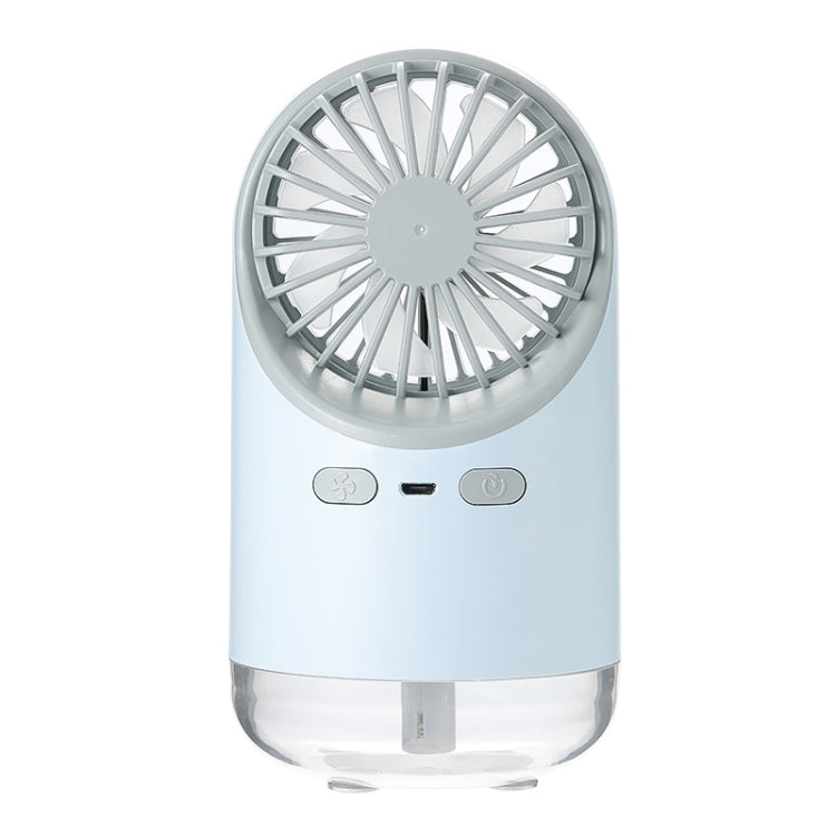 Ventilatore elettrico da tavolo multifunzione con ricarica USB e umidificazione spray con lampada da lettura a LED gialla calda, supporta il controllo a 3 velocità