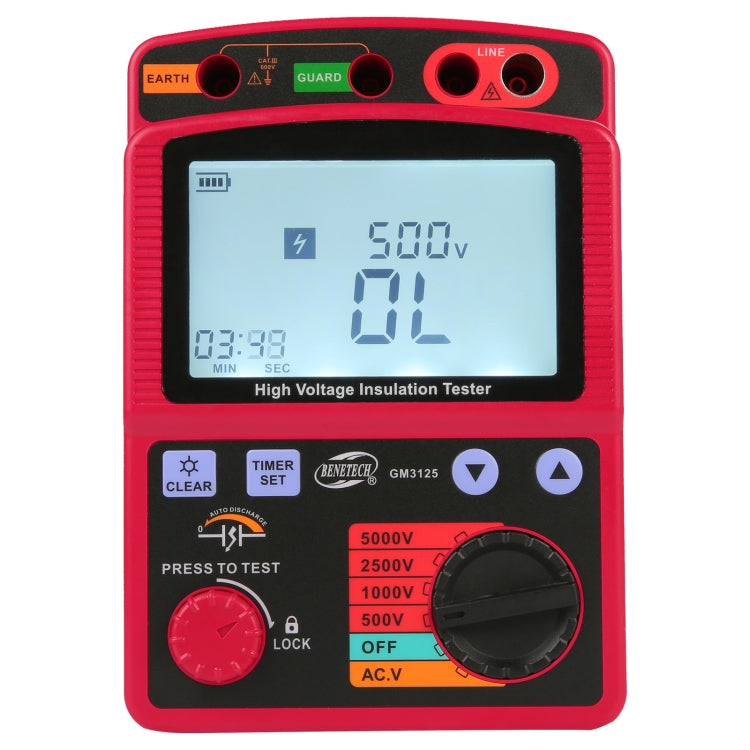 BENETECH GM3125 High Voltage Insulation Resistance Tester, GM3125