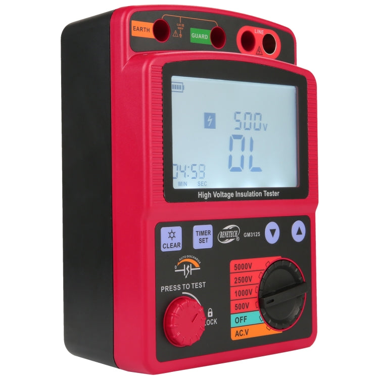 BENETECH GM3125 High Voltage Insulation Resistance Tester, GM3125