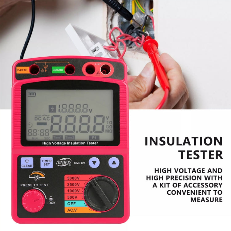 BENETECH GM3125 High Voltage Insulation Resistance Tester, GM3125