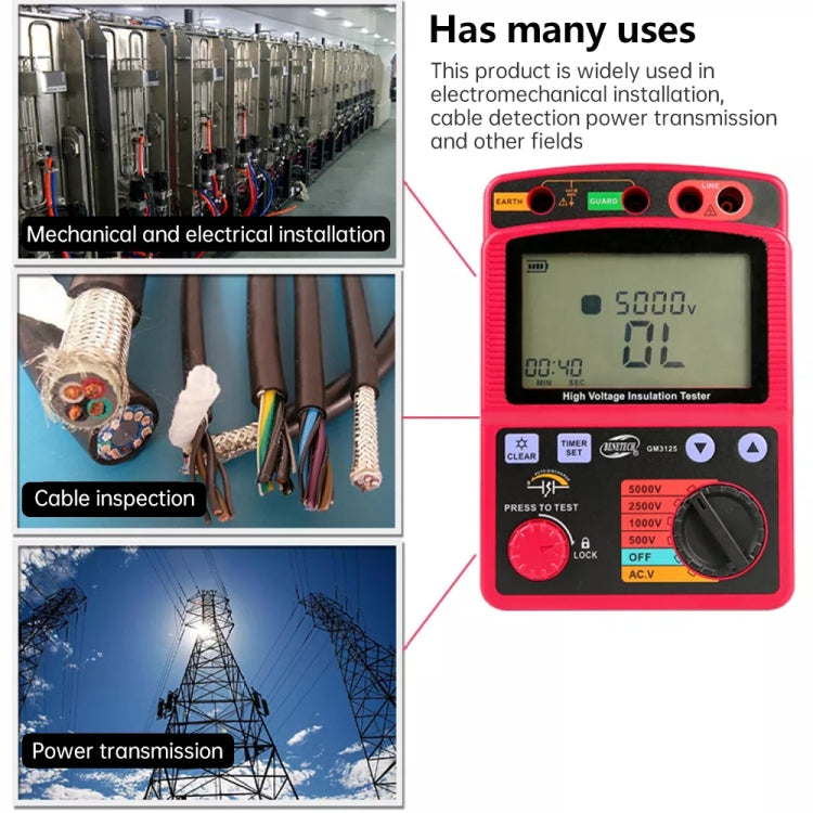 BENETECH GM3125 High Voltage Insulation Resistance Tester, GM3125