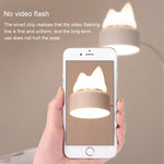 Lampada da notte da scrivania a LED con design a doppia sorgente luminosa a forma di gatto, supporta 3 controlli di luminosità