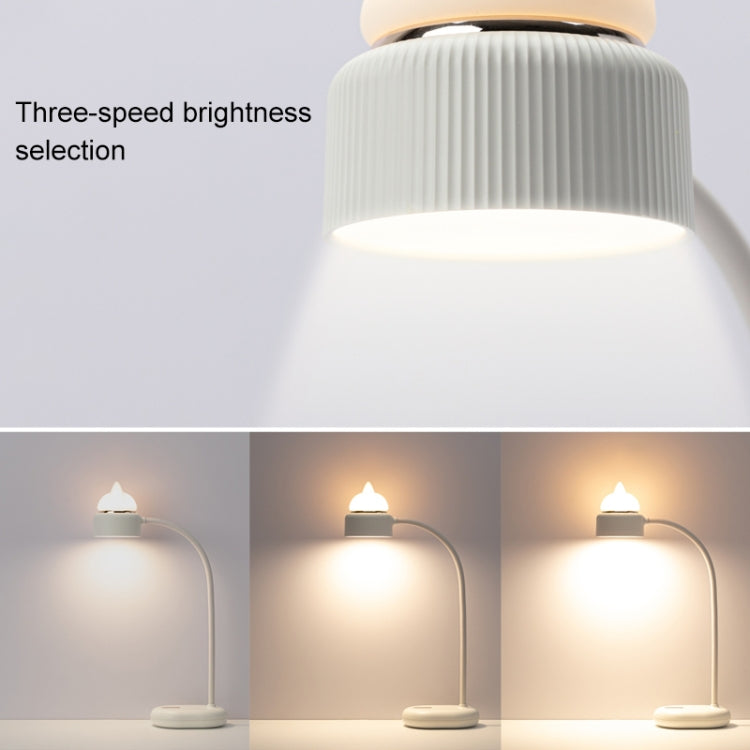 Lampada da notte da scrivania a LED con design a doppia sorgente luminosa a forma di gatto, supporta 3 controlli di luminosità