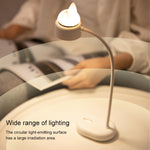 Lampada da notte da scrivania a LED con design a doppia sorgente luminosa a forma di gatto, supporta 3 controlli di luminosità