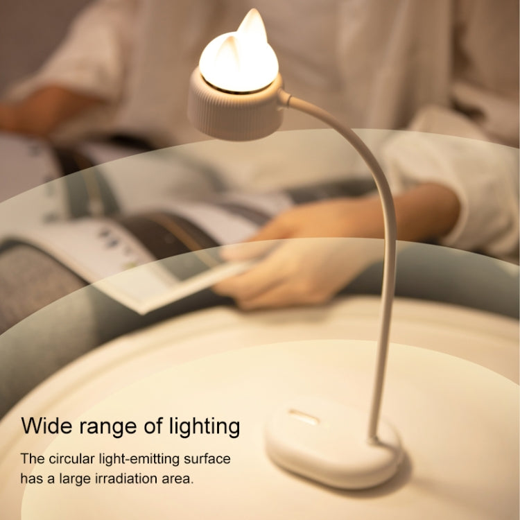 Lampada da notte da scrivania a LED con design a doppia sorgente luminosa a forma di gatto, supporta 3 controlli di luminosità