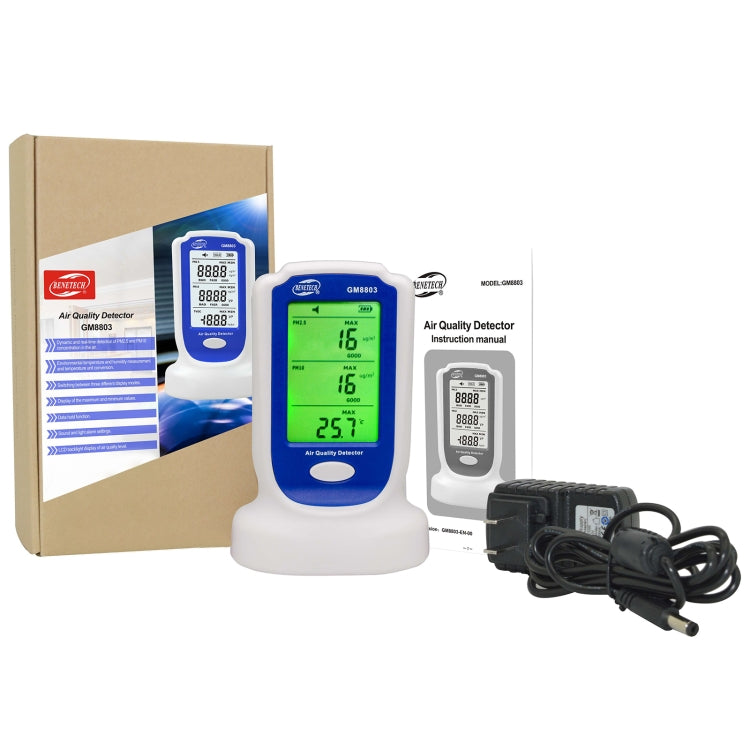 BENETECH GM8803 Home Indoor Air Quality Detector PM2.5 Smog & Haze Tester PM10 Gas Analyzers