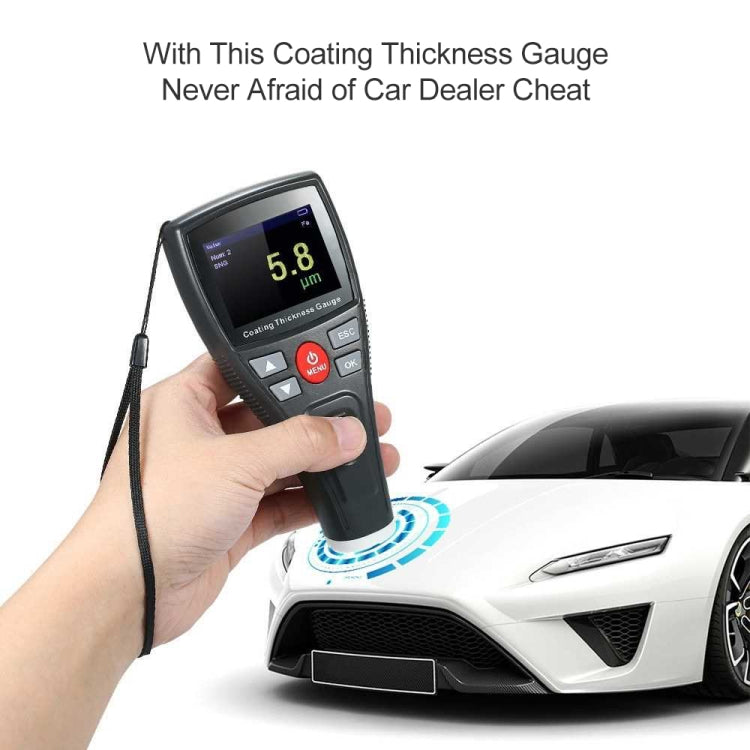 BENETECH GT2100 Anemometro digitale Calibro di spessore del rivestimento Schermo a colori Misuratore di spessore della vernice per auto, GT2100