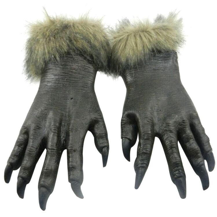 1 paio di guanti da lupo in lattice con decorazione di Halloween, puntelli per guanti in maschera per feste di festival di Halloween, Wolf Gloves