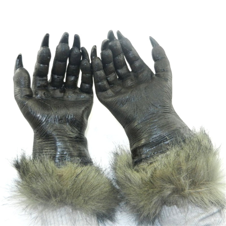 1 paio di guanti da lupo in lattice con decorazione di Halloween, puntelli per guanti in maschera per feste di festival di Halloween, Wolf Gloves