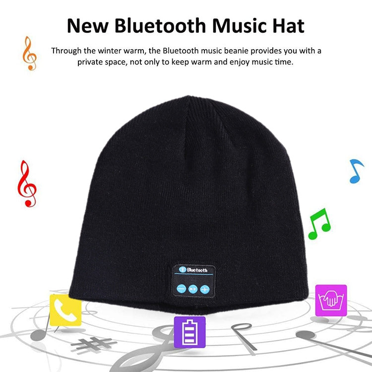 Cappello lavorato a maglia caldo con musica per chiamate wireless Bluetooth 5.0