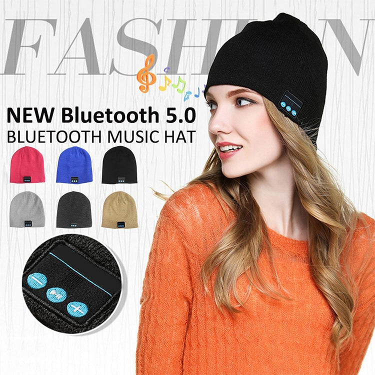 Cappello lavorato a maglia caldo con musica per chiamate wireless Bluetooth 5.0