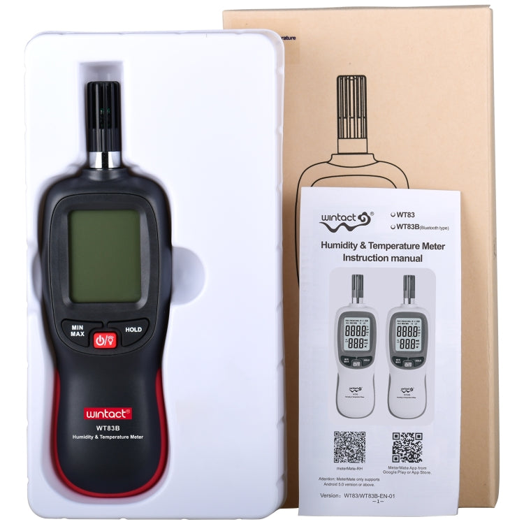 Wintact WT83B Misuratore digitale di umidità e temperatura Bluetooth, WT83B