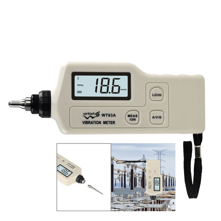 Wintact WT63A Misuratore di vibrazioni Tester digitale Analizzatore vibrometro Velocità di accelerazione, Wintact WT63A