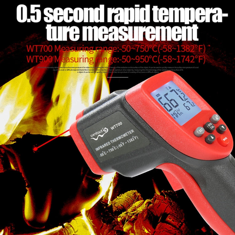 Wintact WT700 -50 degrees C~750 degrees C Portable Outdoor Non-Contact Digital Infrared Thermometer, WT700