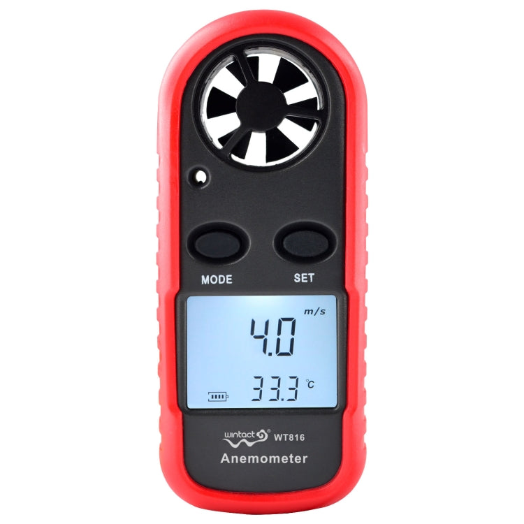 Anemometro termometro elettronico digitale Wintact WT816, WT816