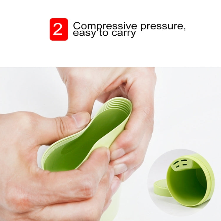 Kit di lavaggio da viaggio per specchio per il trucco, pettine per shampoo, tazza per gargarismi portatile creativo 5 in 1, set standard, 5 in 1