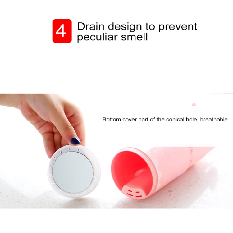 Kit di lavaggio da viaggio per specchio per il trucco, pettine per shampoo, tazza per gargarismi portatile creativo 5 in 1, set standard, 5 in 1