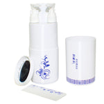 Kit di lavaggio da viaggio per specchio per il trucco, pettine per shampoo, tazza per gargarismi portatile creativo 5 in 1, set standard, 5 in 1