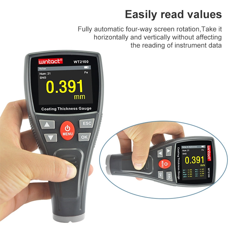 Wintact WT2100 Color Display Coating Thickness Gauge, WT2100