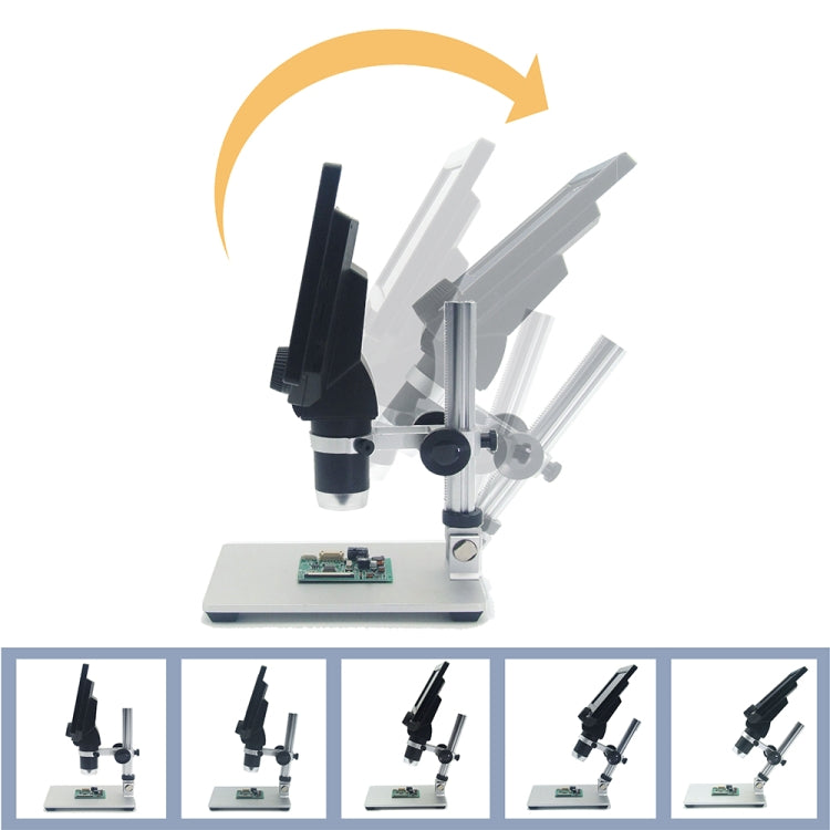 G1200 Microscopio con supporto da tavolo digitale elettronico portatile con schermo LCD da 7 pollici 1200X, spina AU, Lithium Battery UK Plug, Lithium Battery US Plug, Lithium Battery AU Plug, Lithium Battery EU Plug