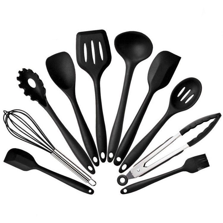 kn7050 Set di utensili da cucina in silicone 10 in 1, Black, Green, Blue, Red