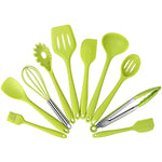 kn7050 Set di utensili da cucina in silicone 10 in 1, Black, Green, Blue, Red