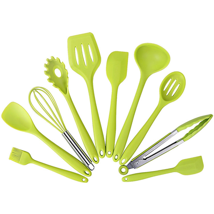 kn7050 Set di utensili da cucina in silicone 10 in 1, Black, Green, Blue, Red
