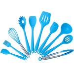 kn7050 Set di utensili da cucina in silicone 10 in 1, Black, Green, Blue, Red