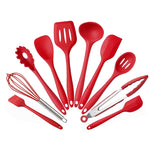 kn7050 Set di utensili da cucina in silicone 10 in 1, Black, Green, Blue, Red