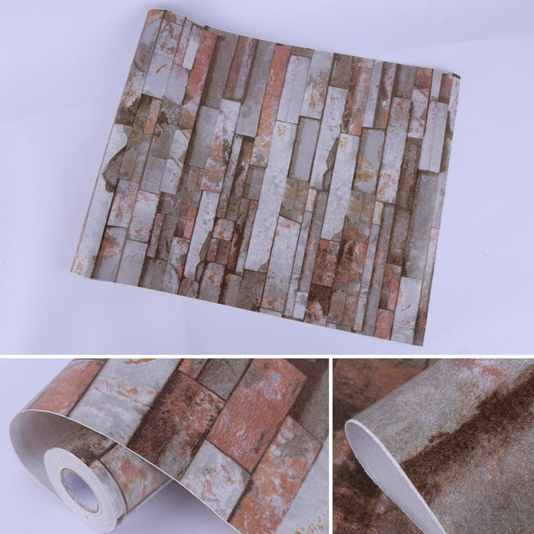 Mica Brick Creative 3D Stone Brick Decorazione Carta da parati Adesivi Camera da letto Soggiorno Parete Carta da parati impermeabile Rotolo, Dimensioni: 45 x 1000 cm, Mica brick